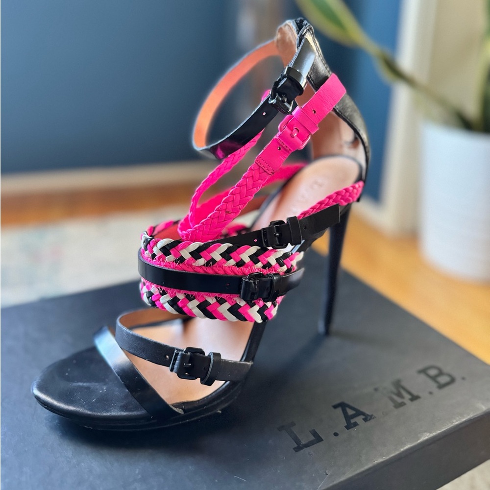 💯 L.A.M.B. Jessie | Multi-strap Stilletto heels